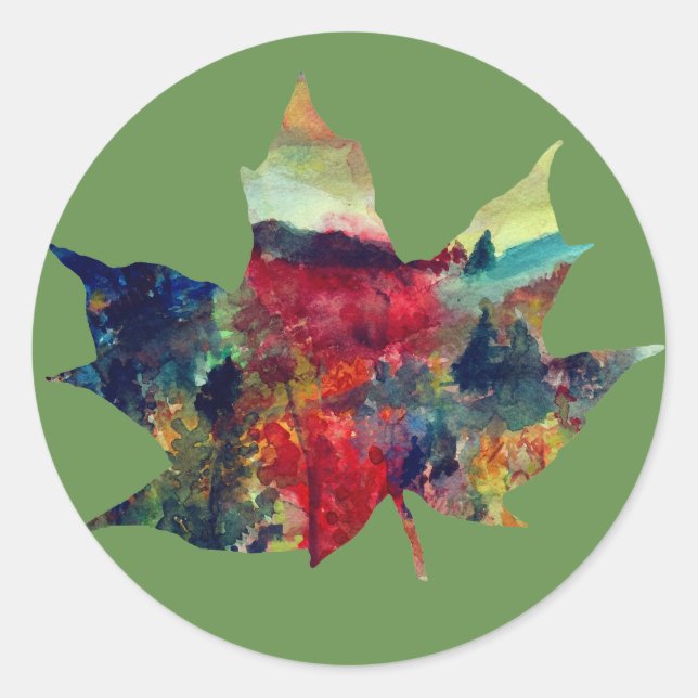 Herbstleaf art , Fall Art Sticker (Vorderseite)