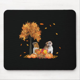 Herbstleaf Fall Dog Lover Halloween Erntedank Mousepad