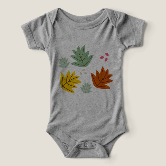 Herbstleaf Fall Fun Anzug für das Baby (Design Vorderseite)