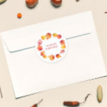 Herbstleaf Fall Moderne Hochzeitbrust Runder Aufkleber<br><div class="desc">Schöne Aquarell-Herbstlaube Set diese Hochzeitsbriefpapier-Suite,  außer der Erholung. Sie können den gesamten Text anpassen. Verfügbare Koordinationsgegenstände.</div>