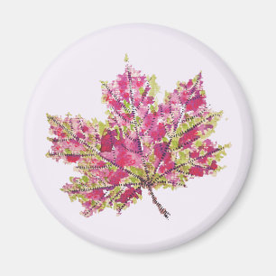 Herbstleaf farbenfrohe Wasserfarbe Boho Magnet