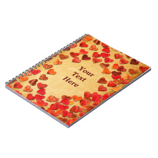 Herbstleaf hört auf altes Papier Notizblock
