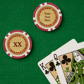 Herbstleaf hört auf altes Papier Pokerchips