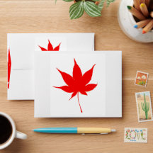 Herbstleaf Muster Hochzeitsumschlag