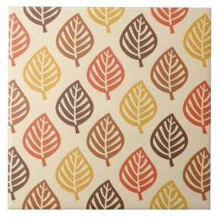 Herbstleaf Muster in Herbstfarben Fliese