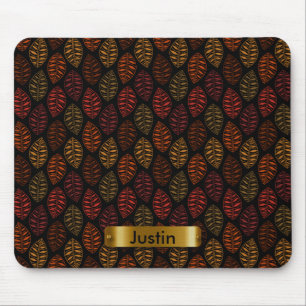 Herbstleaf-Muster mit DIY-Text Mousepad