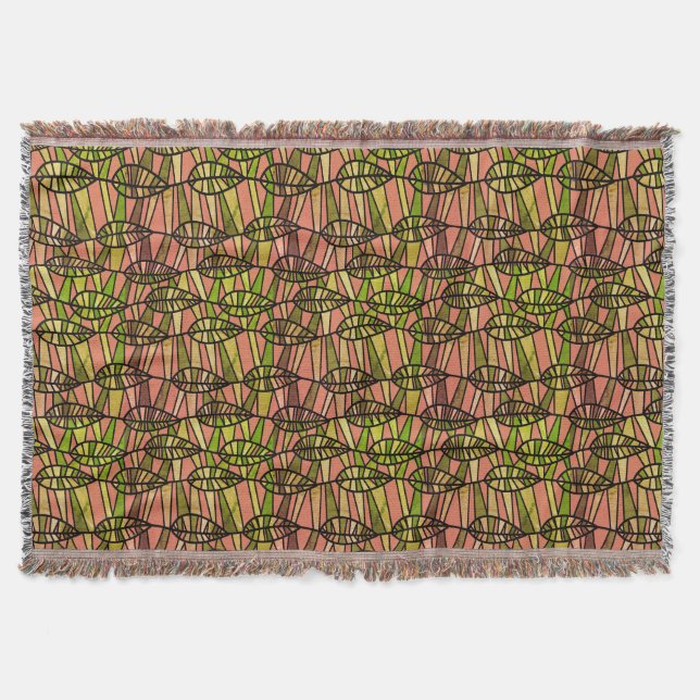 Herbstleaf Muster Moderne Throw Blanket Decke (Vorderseite)