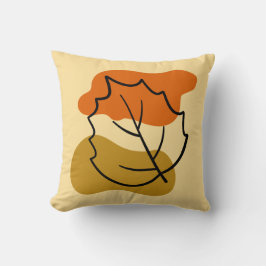 Herbstleaf & Orange Blob Ocher Form Zuhause Décor Kissen