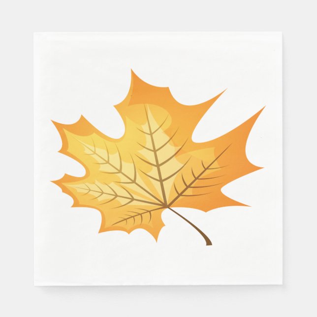 Herbstleaf Orange Wedding Serviette (Vorderseite)