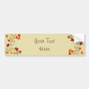 Herbstleaf Reben mit anpassbarem Text Autoaufkleber