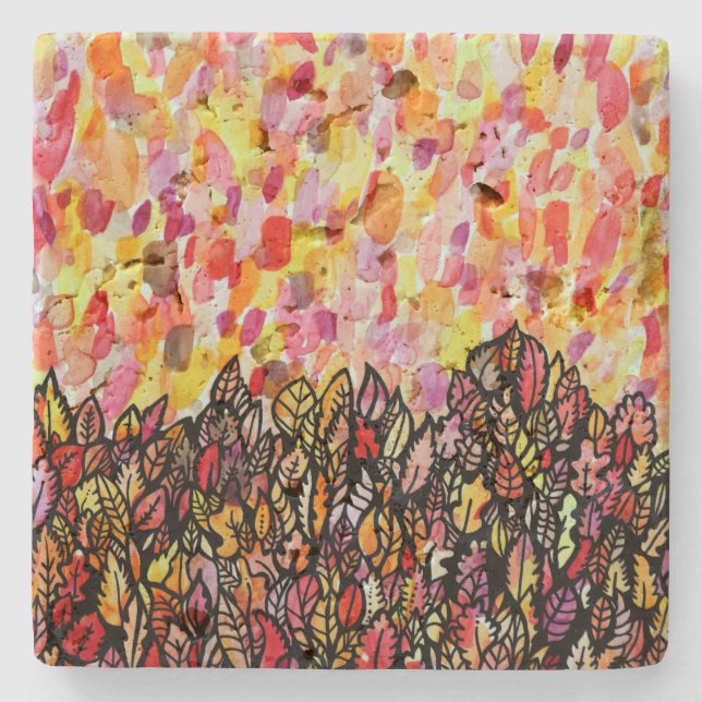 Herbstleaf Steinuntersetzer (Vorderseite)