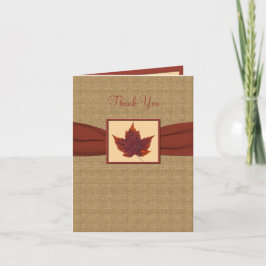 Herbstleaf Vielen Dank Note Card Dankeskarte