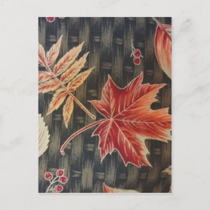 Herbstleaves & Basketweave Postkarte