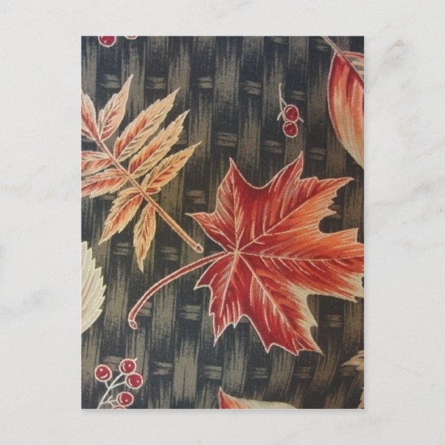 Herbstleaves & Basketweave Postkarte (Vorderseite)
