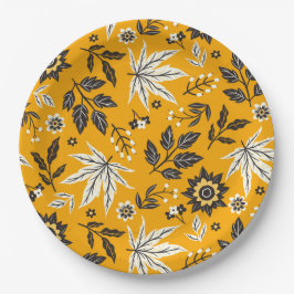 Herbstleaves, Berries & Acorns Pappteller