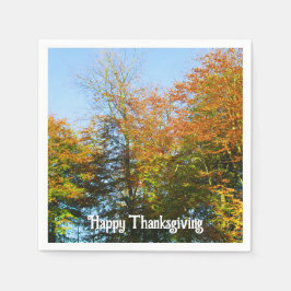 Herbstleaves & Blauer Himmel - Kundenspezifischer Serviette