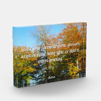 Herbstleaves & Blauer Himmel - Personalisiert Fotoblock