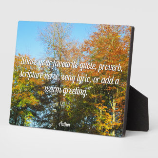 Herbstleaves & Blauer Himmel - Personalisiert Fotoplatte