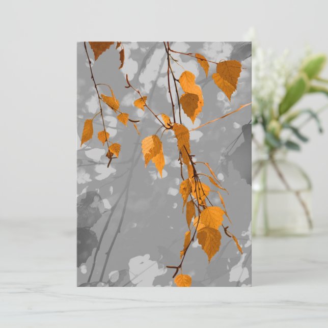 Herbstleaves Dankeskarte (Stehend Vorderseite)