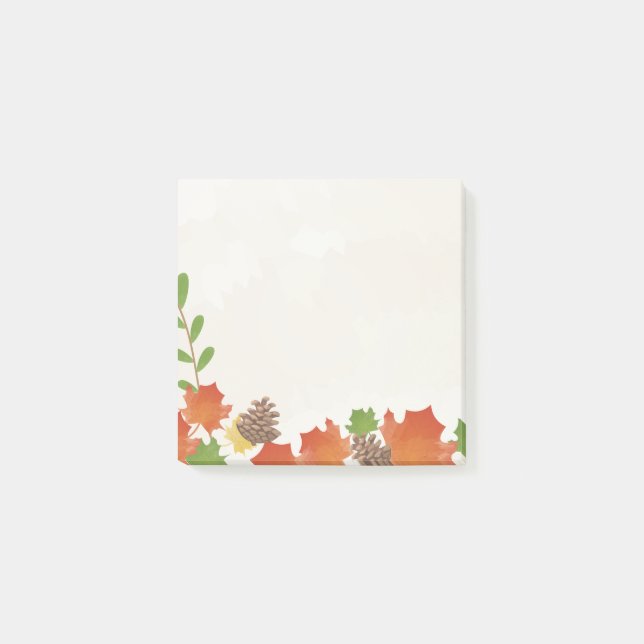 Herbstleaves | Erntedank Fall | Sticky Notepad Post-it Klebezettel (Vorderseite)