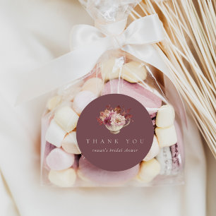 Herbstleaves Fall Brautparty Tee Gefallen Runder Aufkleber