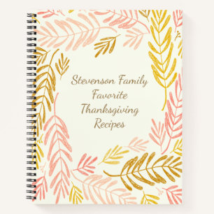 Herbstleaves Familienname Erntedank Rezept Notizbuch