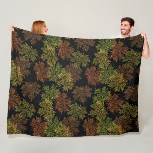 Herbstleaves Fleece Blanket