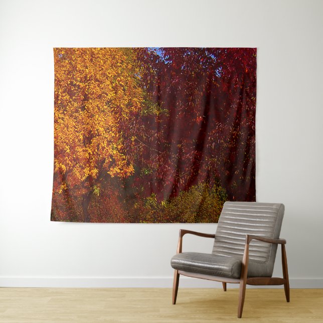Herbstleaves Gelb und Lila, ZSSPG Wandteppich (Beispiel (Horizontal))