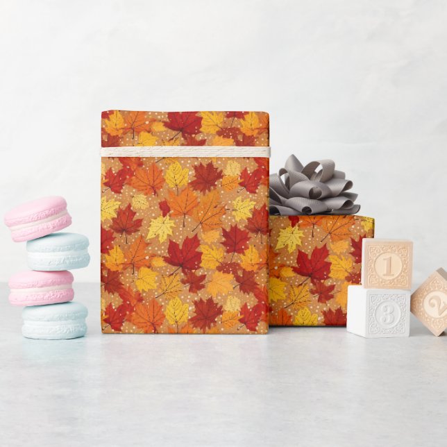 Herbstleaves Geschenkpapier (Babyparty)