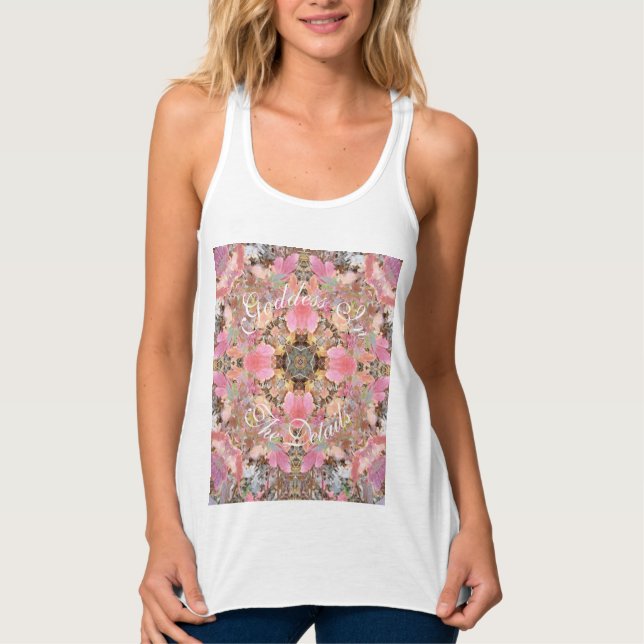 Herbstleaves Goddess Mandala Art Tank Top Tshirt (Vorderseite)