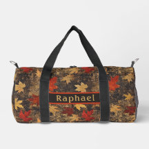 Herbstleaves Grunge Graphite Duffel Bag