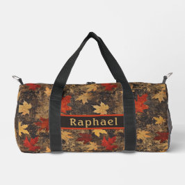 Herbstleaves Grunge Graphite Duffel Bag Duffle Bag