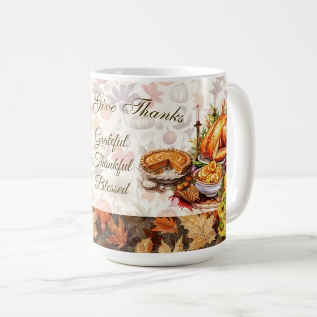Herbstleaves Herbsternte Erntedank Tasse (VorderseiteRechts)