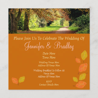Herbstleaves Hochzeit Einladung