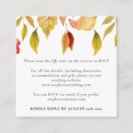 Herbstleaves Hochzeitsplatz für QR-UAWG Begleitkarte