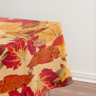 Herbstleaves in Rot-Orange-Gelb-Brot Tischdecke