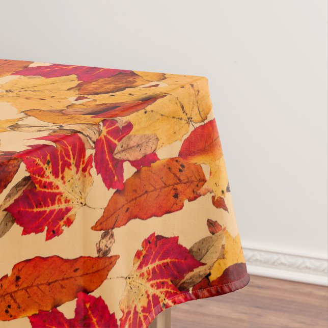 Herbstleaves in Rot-Orange-Gelb-Brot Tischdecke (Beispiel)
