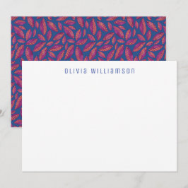Herbstleaves Lila & Blue Notecard Mitteilungskarte