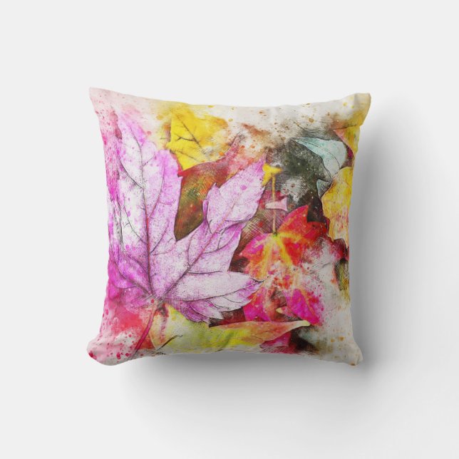 Herbstleaves Nature Inspiriert Throw Kissen (Vorderseite)
