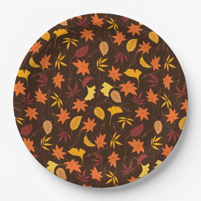 Herbstleaves Pappteller (Vorderseite)