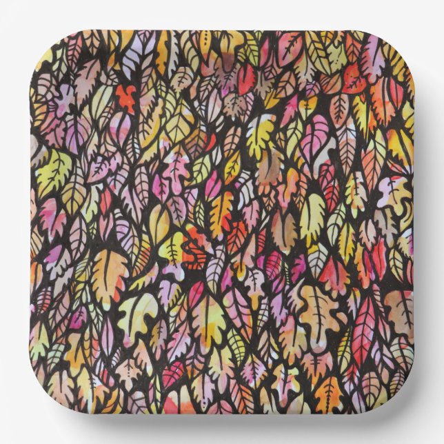 Herbstleaves Pappteller (Vorderseite)