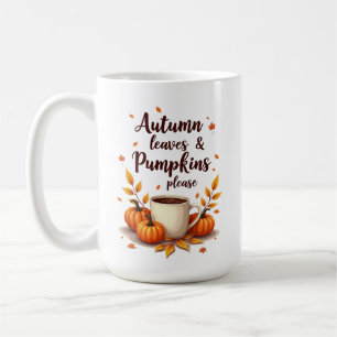 Herbstleaves & Pumpkins Bitte Kaffeetasse