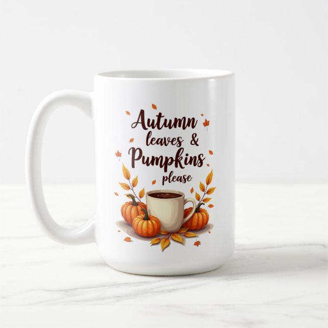 Herbstleaves & Pumpkins Bitte Kaffeetasse (Links)