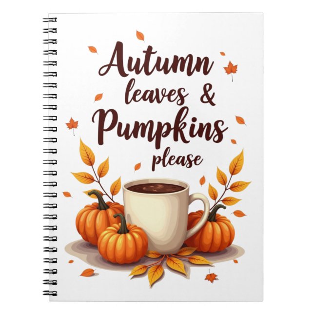 Herbstleaves & Pumpkins Bitte Notizblock (Vorderseite)