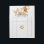 Herbstleaves Pumpkins Brautparty Bingo Game Notizblock<br><div class="desc">Brautparty-Bingo-Game-Tränenpolster mit einem schönen Laubkranz mit Kürbis. Besuchen Sie unseren Shop,  um unsere Herbstlaub & Kürbiskollektion zu sehen.</div>