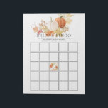 Herbstleaves Pumpkins Brautparty Bingo Game Notizblock<br><div class="desc">Brautparty-Bingo-Game-Tränenpolster mit einem schönen Laubkranz mit Kürbis. Besuchen Sie unseren Shop,  um unsere Herbstlaub & Kürbiskollektion zu sehen.</div>