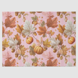 Herbstleaves & Pumpkins Nahtloses Muster Seidenpapier