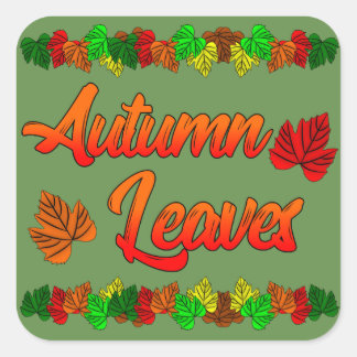 Herbstleaves Quadratischer Aufkleber