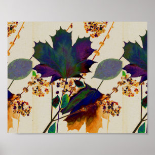 Herbstleaves Royal Colors Poster