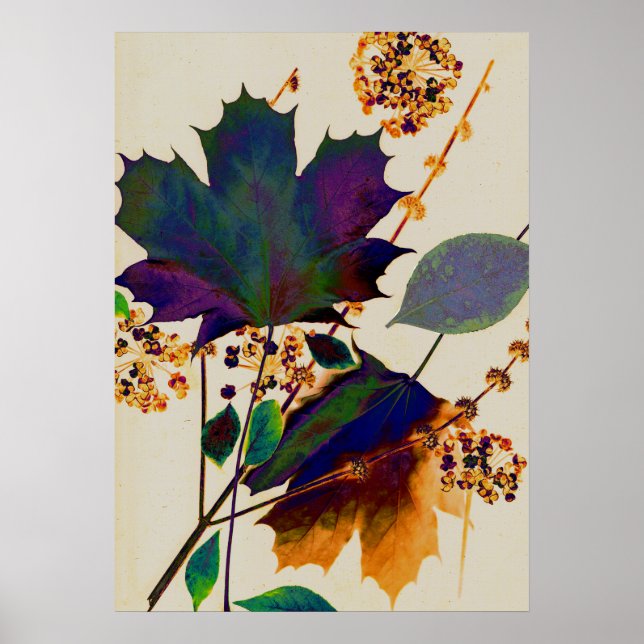 Herbstleaves Royal Colors Poster (Vorne)